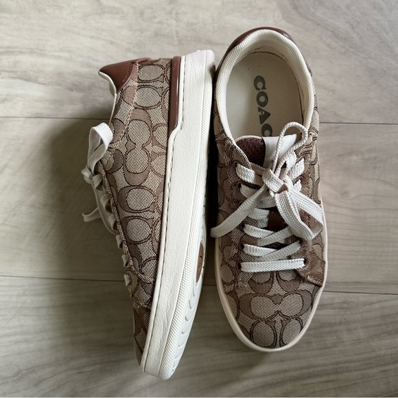 Coach Brown and White Sneakers - Picture 1 of 5